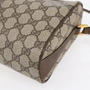 GUCCI GG Supreme Web Sherry Line Bag PVC Beige Gold 89 02 017 Auth ep12029-12