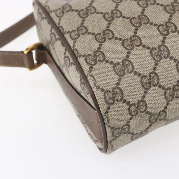 GUCCI GG Supreme Web Sherry Line Bag PVC Beige Gold 89 02 017 Auth ep12029