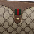 GUCCI GG Supreme Web Sherry Line Bag PVC Beige Gold 89 02 017 Auth ep12029-15