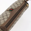 GUCCI GG Supreme Web Sherry Line Bag PVC Beige Gold 89 02 017 Auth ep12029-6