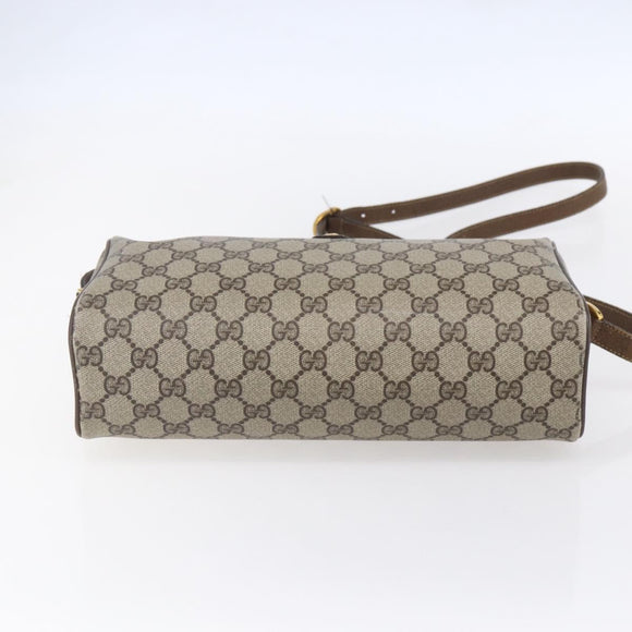 GUCCI GG Supreme Web Sherry Line Bag PVC Beige Gold 89 02 017 Auth ep12029