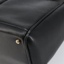 GUCCI Bamboo Hand Bag Leather Black Gold 000 122 0316 Auth ep12030-10