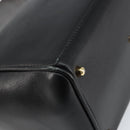 GUCCI Bamboo Hand Bag Leather Black Gold 000 122 0316 Auth ep12030-13