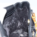 GUCCI Bamboo Hand Bag Leather Black Gold 000 122 0316 Auth ep12030-16