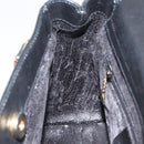 GUCCI Bamboo Hand Bag Leather Black Gold 000 122 0316 Auth ep12030-17