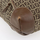 FENDI Zucchino Canvas Tote Bag Beige Gold Auth ep12032-11