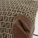 FENDI Zucchino Canvas Tote Bag Beige Gold Auth ep12032-12