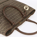 FENDI Zucchino Canvas Tote Bag Beige Gold Auth ep12032-6