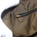 FENDI Zucca Canvas Vanity Hand Bag Black Brown gold Auth ep12035-20
