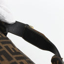 FENDI Zucca Canvas Vanity Hand Bag Black Brown gold Auth ep12035-14