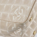 CHANEL New Travel Line Tote Bag Nylon Beige Gold CC Auth ep12037-16