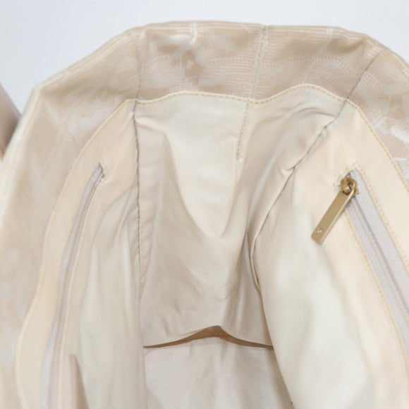 CHANEL New Travel Line Tote Bag Nylon Beige Gold CC Auth ep12037