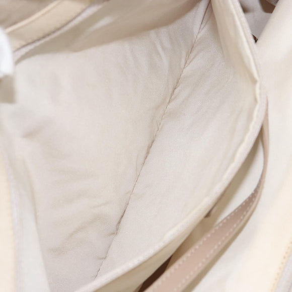 CHANEL New Travel Line Tote Bag Nylon Beige Gold CC Auth ep12037