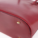 CELINE Hand Bag Leather 2way Red Gold Auth ep12038-14