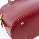 CELINE Hand Bag Leather 2way Red Gold Auth ep12038-15