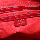 CELINE Hand Bag Leather 2way Red Gold Auth ep12038-17