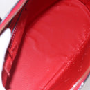 CELINE Hand Bag Leather 2way Red Gold Auth ep12038-19