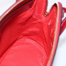 CELINE Hand Bag Leather 2way Red Gold Auth ep12038-20