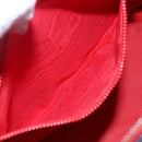 CELINE Hand Bag Leather 2way Red Gold Auth ep12038-22