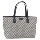 GUCCI GG Supreme Tote Bag PVC Navy Silver 211137 Auth ep12040-1