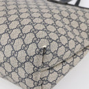 GUCCI GG Supreme Tote Bag PVC Navy Silver 211137 Auth ep12040-10