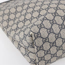 GUCCI GG Supreme Tote Bag PVC Navy Silver 211137 Auth ep12040-11