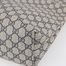 GUCCI GG Supreme Tote Bag PVC Navy Silver 211137 Auth ep12040-12