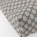 GUCCI GG Supreme Tote Bag PVC Navy Silver 211137 Auth ep12040-13