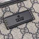 GUCCI GG Supreme Tote Bag PVC Navy Silver 211137 Auth ep12040-14