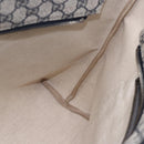GUCCI GG Supreme Tote Bag PVC Navy Silver 211137 Auth ep12040-18
