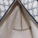 GUCCI GG Supreme Tote Bag PVC Navy Silver 211137 Auth ep12040-19