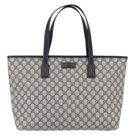 GUCCI GG Supreme Tote Bag PVC Navy Silver 211137 Auth ep12040 - 0