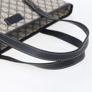 GUCCI GG Supreme Tote Bag PVC Navy Silver 211137 Auth ep12040-7