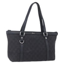 GUCCI GG Canvas Abbey Tote Bag Outlet Black Silver 268640 Auth ep12041-1