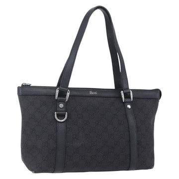 GUCCI GG Canvas Abbey Tote Bag Outlet Black Silver 268640 Auth ep12041