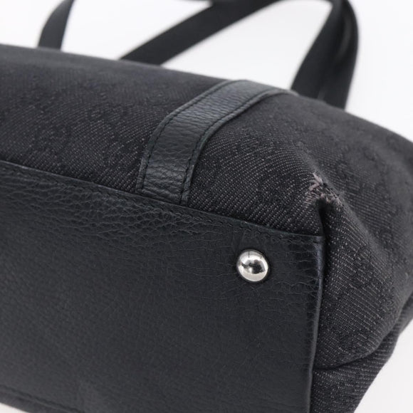 GUCCI GG Canvas Abbey Tote Bag Outlet Black Silver 268640 Auth ep12041