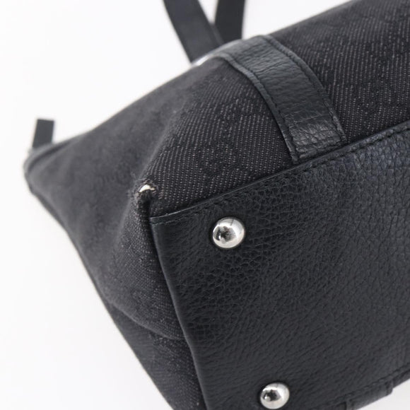 GUCCI GG Canvas Abbey Tote Bag Outlet Black Silver 268640 Auth ep12041