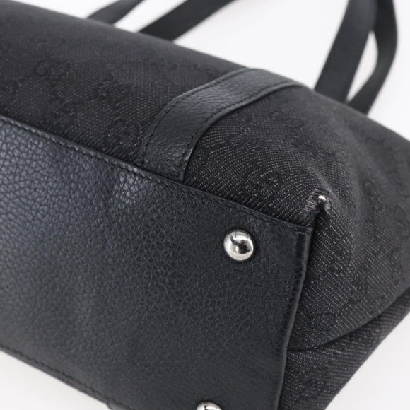 GUCCI GG Canvas Abbey Tote Bag Outlet Black Silver 268640 Auth ep12041