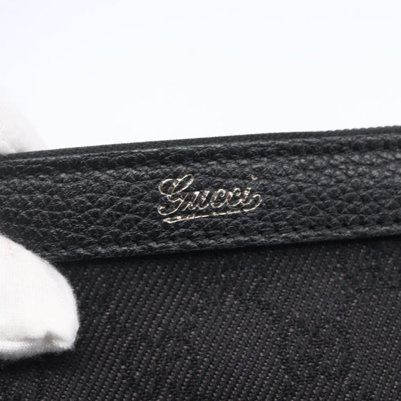 GUCCI GG Canvas Abbey Tote Bag Outlet Black Silver 268640 Auth ep12041