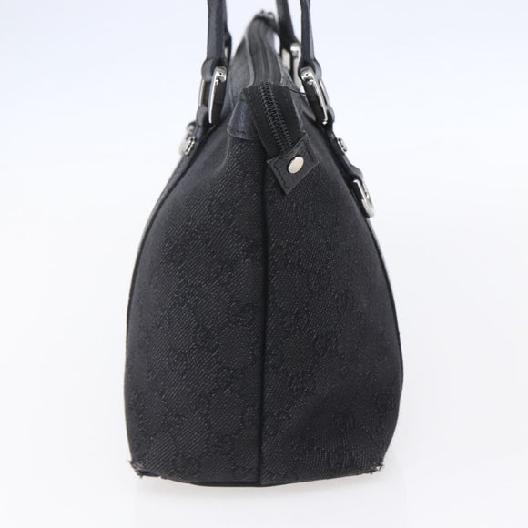 GUCCI GG Canvas Abbey Tote Bag Outlet Black Silver 268640 Auth ep12041