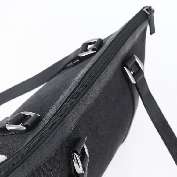 GUCCI GG Canvas Abbey Tote Bag Outlet Black Silver 268640 Auth ep12041