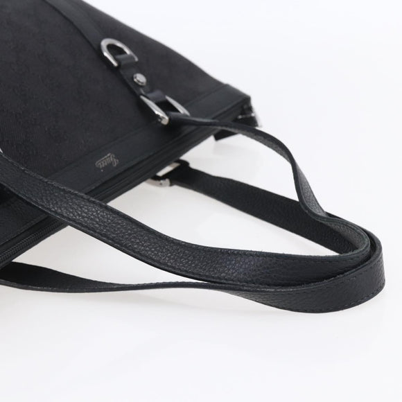 GUCCI GG Canvas Abbey Tote Bag Outlet Black Silver 268640 Auth ep12041