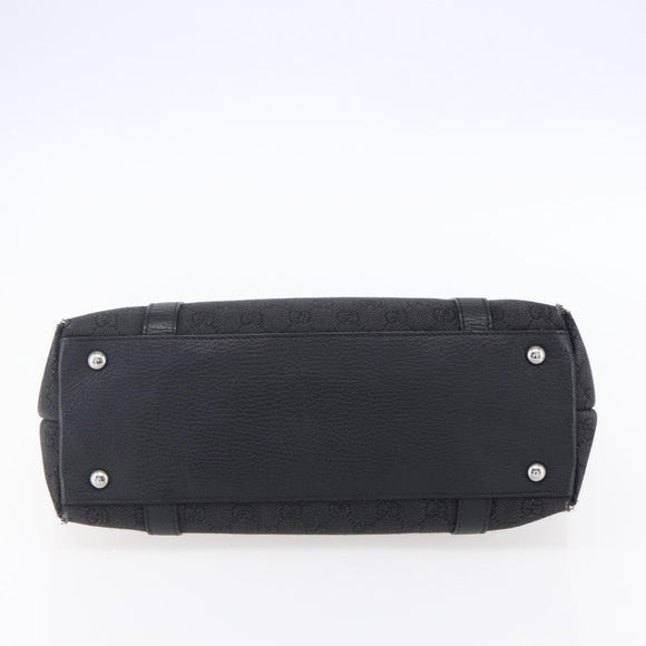 GUCCI GG Canvas Abbey Tote Bag Outlet Black Silver 268640 Auth ep12041