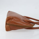 GUCCI Bamboo Hand Bag Leather Brown Gold Auth ep12042-4