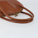 GUCCI Bamboo Hand Bag Leather Brown Gold Auth ep12042-7