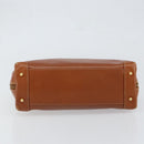 GUCCI Bamboo Hand Bag Leather Brown Gold Auth ep12042-9