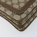 GUCCI GG Supreme Web Sherry Line Bag PVC Beige Gold 904 02 013 Auth ep12043-11