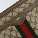 GUCCI GG Supreme Web Sherry Line Bag PVC Beige Gold 904 02 013 Auth ep12043-14