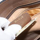 GUCCI GG Supreme Web Sherry Line Bag PVC Beige Gold 904 02 013 Auth ep12043-25