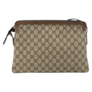 GUCCI GG Supreme Web Sherry Line Bag PVC Beige Gold 904 02 013 Auth ep12043-3